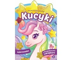 A4 spalvinimo puslapis Blizgučių magija. Poniai. Dalia STICKERS SKRZAT 075748