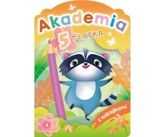 Edukacinė knyga. A4 Akademija 5 metų vaikams STICKERS SKRZAT 076998 SK