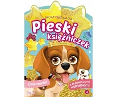 A4 spalvinimo puslapis Blizgučių magija. Princesės šunys. Tofi STICKERS SKRZAT 075809