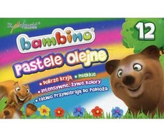 Aliejinės kreidelės Bambino, 12 spalvų