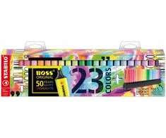 STABILO HIGHLIGHTER STABILO BOSS ORIGINALUS 23 SPALVŲ RINKINYS DĖKLĖJE