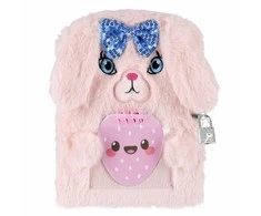 Pliušinis dienoraštis uždarytas A5/64k Rabbit STARPAK 526046
