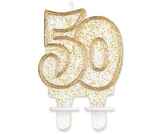 GODAN blizganti gimtadienio žvakė numeris 50