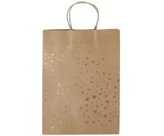 ARGO Popieriaus maišelis Kraft, rožinės spalvos, 33x10x24cm