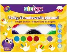WPC Pirštų dažai 6 spalvos 40 ml Strigo Pultas SSC298