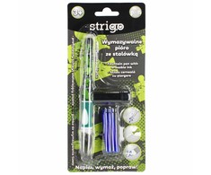 STRIGO PEN tušinukas, skirtas išmokti RAŠYTI Ištrinamas trinamas Žalias