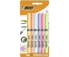 Zakreślacz 6kol pastelinė rankena B/C BIC 992561