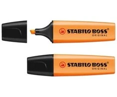 Biuro Prekės - STABILO BOSS ORIGINAL 5mm Pakartotinai Užpildomas Žymeklis Oranžinis