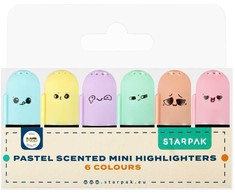 Starpak Mini kvepiantys pasteliniai paryškintuvai, rinkinys 6 vnt. biurui