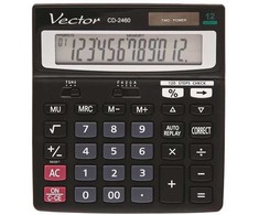 Men's Vector Vector Cd-2460 biuro skaičiuoklis su 120 žingsnių atmintimi