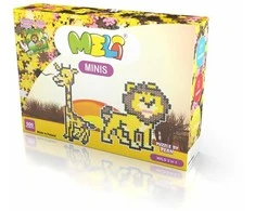 Meli Minis Wild 2in1 kūrybinis kaladėlių rinkinys su 500 elementų, vaikams nuo 3 metų, egzotiškų gyvūnų, spalvotas
