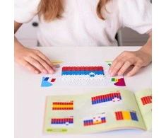 Meli Minis edukacinis 700 dalių pasaulio vėliavų konstruktorius vaikams nuo 3 metų, spalvotas