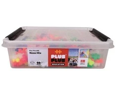 „Plus Plus“ dideli statybinių medžiagų kaladėlės, 200 neoninių spalvų
