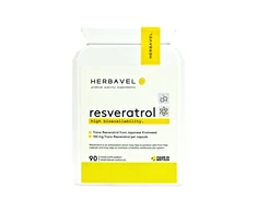 Herbavel Maisto papildas Resveratrolis, 90 kapsulių
