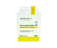 Herbavel Maisto papildas Saw Palmetto (Gulsčioji serenoja), 90 kapsulių