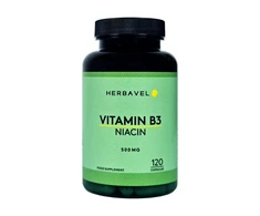 Herbavel Maisto papildas Vitaminas B3 (niacinas) 500 mg, 120 kapsulių