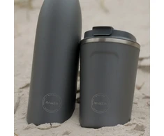 AYA&amp;IDA Nerūdijančio plieno kelioninis puodelis 'Dark Pilkas' - 500 ml