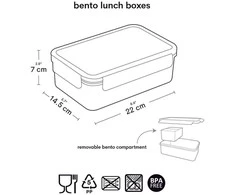 A Little Lovely Bento vaikiška priešpiečių dėžutė 'Dinozaurai'