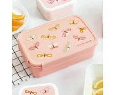 A Little Lovely Bento vaikiška priešpiečių dėžutė ‘Drugeliai’