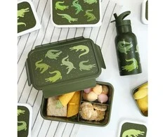 A Little Lovely Bento vaikiška priešpiečių dėžutė ‘Krokodilai’