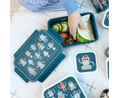 A Little Lovely Bento vaikiška priešpiečių dėžutė 'Robotai'