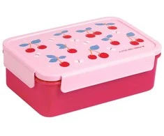 A Little Lovely Bento vaikiška priešpiečių dėžutė 'Vyšnios'