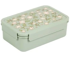 A Little Lovely Bento vaikiška priešpiečių dėžutė ‘Žiedai’ žalia