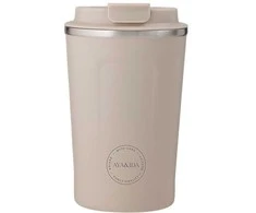 CREAM AYA&amp;IDA Nerūdijančio plieno kelioninis puodelis 'Kreminis rusvai gelsvas' - 380 ml