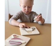 Fabelab Medinė dėlionė 'Kosminis laivas ir planeta' 2 vnt.