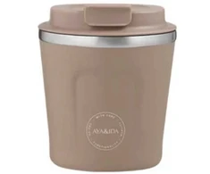 AYA&amp;IDA Nerūdijančio plieno kelioninis puodelis 'Dusty Brown' - 240 ml
