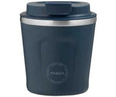 Blue AYA&amp;IDA Nerūdijančio plieno kelioninis puodelis 'Navy Mėlyna' - 240 ml