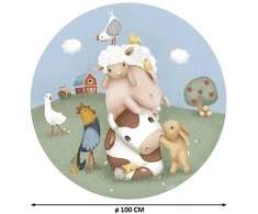 Little Dutch Apvalus sienos lipdukas 'Little Farm'