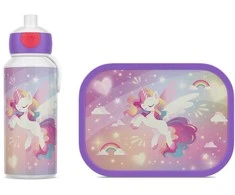 Mepal Gertuvė ir pietų dėžutė rinkinys vaikams 'Unicorn Glow'