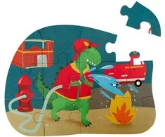 Trixie Figūrinė dėlionė 'Ugniagesys dinozauras' 12 vnt