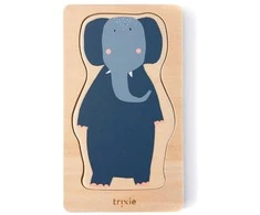 Trixie Medinė 4 sluoksnių gyvūnų dėlionė