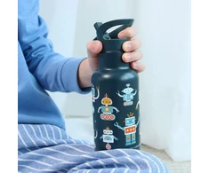 Vaikiška gertuvė iš nerūdijančio plieno 'Robotai' - 350 ml