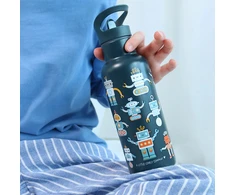 Vaikiška gertuvė iš nerūdijančio plieno 'Robotai' - 500 ml
