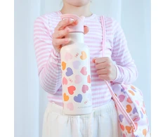 Vaikiška gertuvė iš nerūdijančio plieno 'Širdelės' - 500 ml