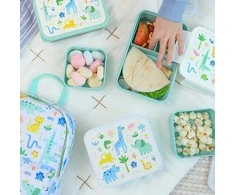 A Little Lovely Vaikiškų priešpiečių dėžučių rinkinys 'Džiunglės' 4vnt