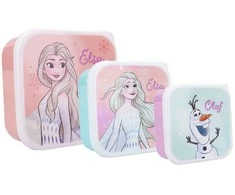 Vaikiškų priešpiečių dėžučių rinkinys Frozen II Let's Eat! 3vnt