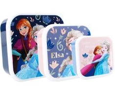 Vaikiškų priešpiečių dėžučių rinkinys 'Ledo Šalis' Frozen II Fresh Bites 3vnt