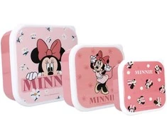Vaikiškų priešpiečių dėžučių rinkinys Minnie Mouse Bon Appetit! 3vnt