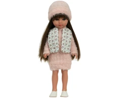Arias lėlė mergaitė Carlota pūkuota suknele, 36 cm