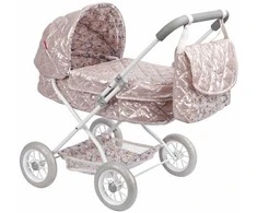 Arias lėlės kūdikio vežimėlis, blizgantis, 55 cm