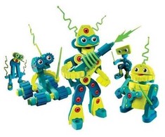 Konstruktorius iš minkštų dalių Robotai
