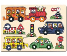 BINO Medinė dėlionė "Transportas", 2+