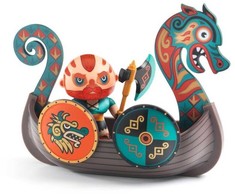 Djeco Arty Toys - Vikingai - Vikingas Drak ir Drakono valtis
