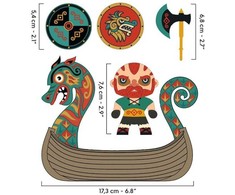 Djeco Arty Toys - Vikingai - Vikingas Drak ir Drakono valtis