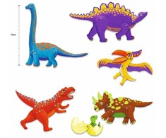 Djeco Kūrybinis rinkinys lėlės-marionetės - Dinozaurai (6 vnt.) ( DJ09680 )