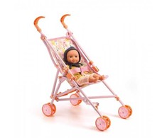 Djeco Lėlės - Vežimėlis-skėtukas - Gėlės - 54 cm ( DJ07841 )